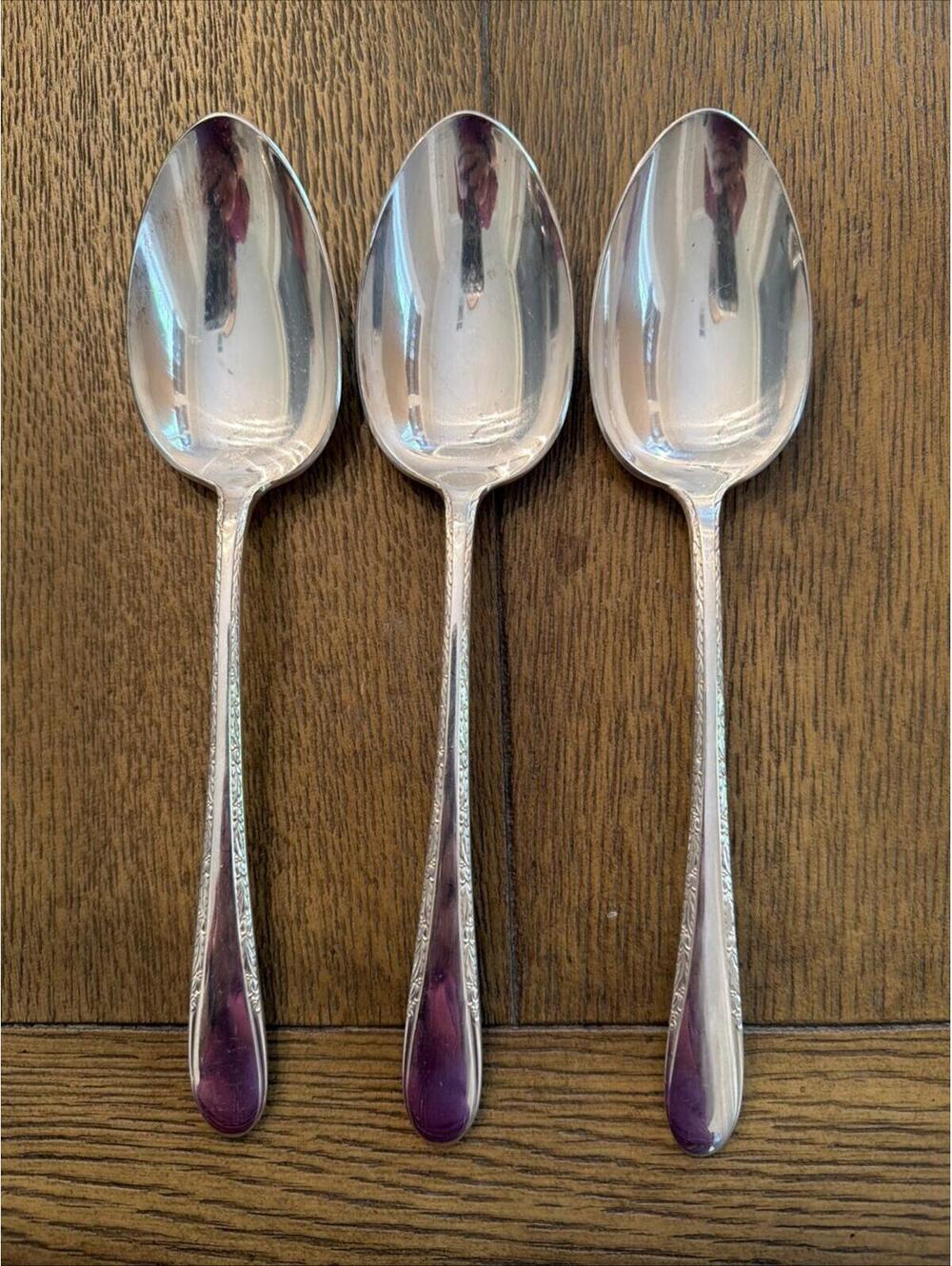 Gorham Invitation Silverplate Serving Spoons – Set of 3